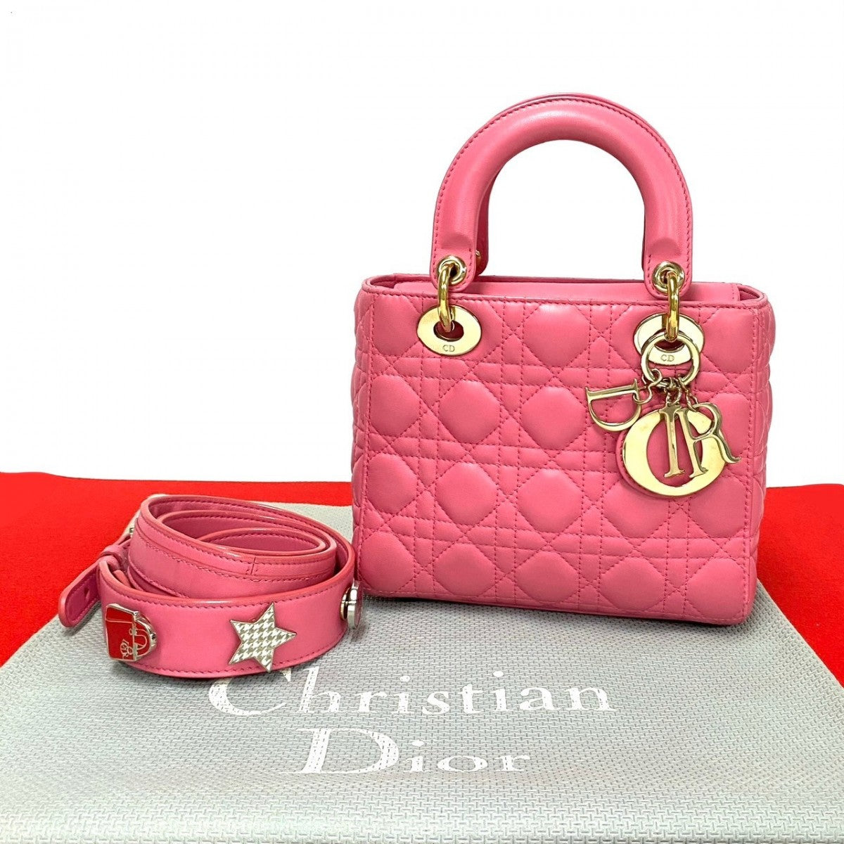 Dior Shoulder Bag lambskin pink My Lady Dior Women Rovelle Bags