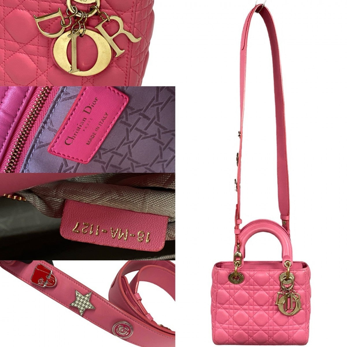 Dior Shoulder Bag lambskin pink My Lady Dior Women Rovelle Bags
