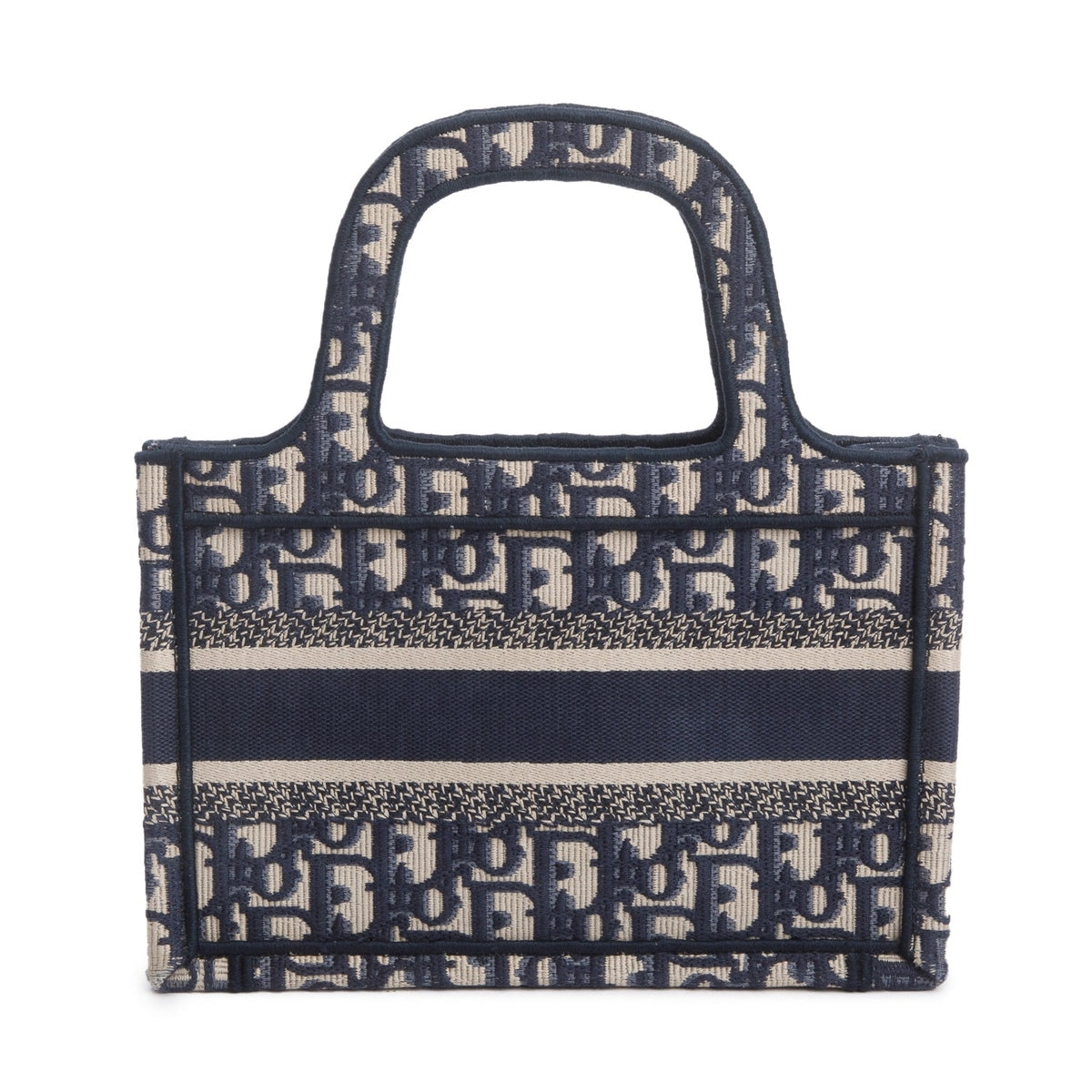 Christian Dior 2021 Blue Canvas Oblique Mini Book Tote Rovelle Bags