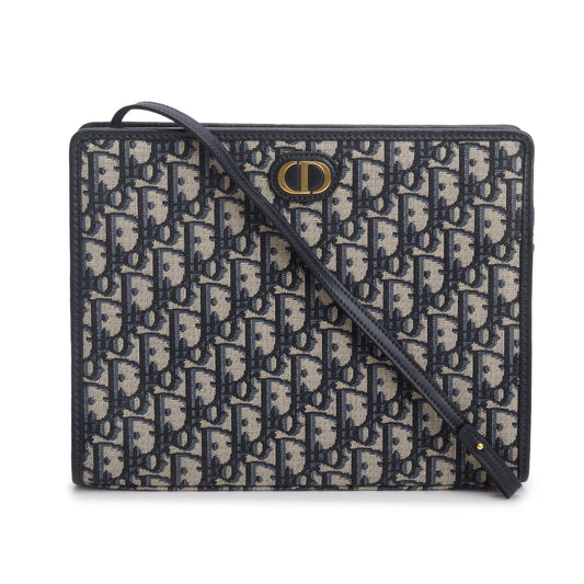 Christian Dior 2022 Blue Dior Oblique Jacquard Dea 30 Montaigne Pouch Rovelle Bags