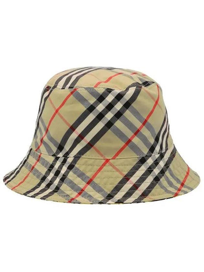 Luxury Burberry Vintage Check Reversible Bucket Hat Yellow