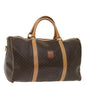 Luxury CELINE Macadam Canvas Boston Bag PVC Brown 70180