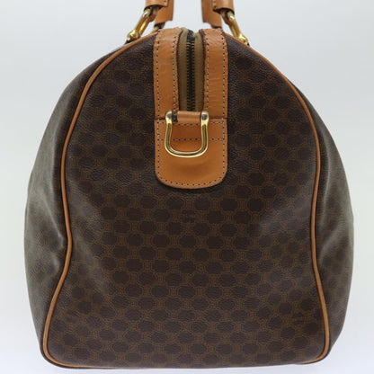 Luxury CELINE Macadam Canvas Boston Bag PVC Brown 70180