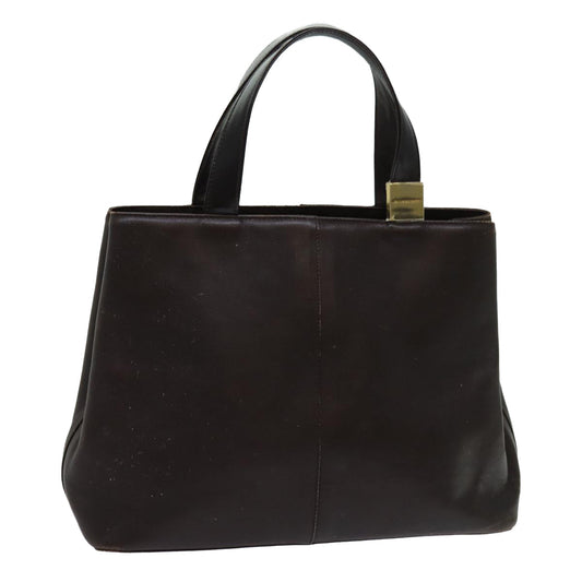 Burberry Auth Leather Brown Handbag Style 2
