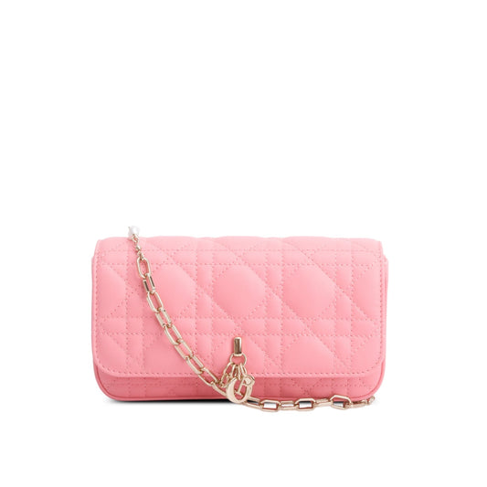 Christian Dior 2024 Pink Lambskin Cannage Dior Talk Phone Pouch Rovelle Bags