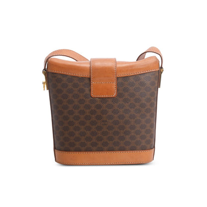 Celine Brown Triomphe Macadam Crossbody Bag
