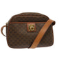 Luxury CELINE Macadam Canvas Shoulder Bag PVC Brown 70317