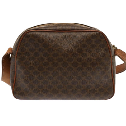 Luxury CELINE Macadam Canvas Shoulder Bag PVC Brown 70317