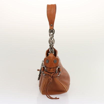 Luxury CELINE Shoulder Bag Leather Brown 70338