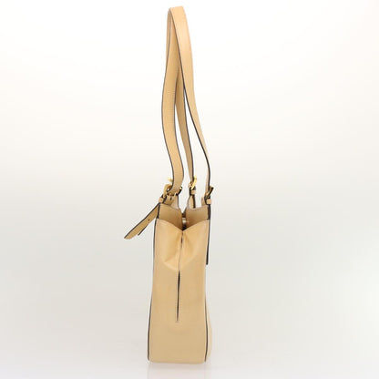 Luxury CELINE Shoulder Bag Leather Beige 70575