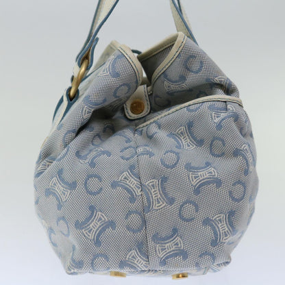 Luxury CELINE C Macadam Canvas Hand Bag Light Blue 70598