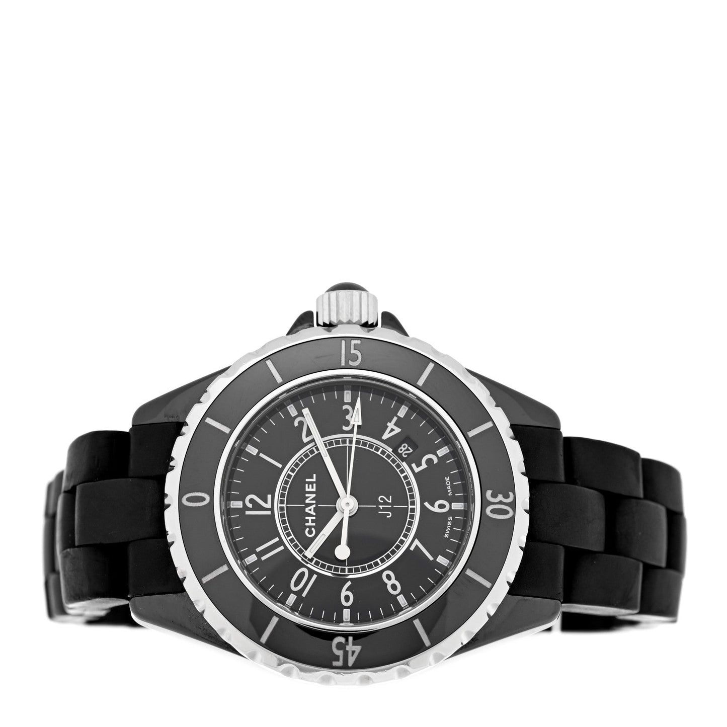Stainless Steel Matte Ceramic 33mm J12 Quartz Watch Black