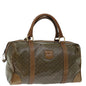 Luxury CELINE Macadam Canvas Boston Bag Coated Canvas Brown 70631