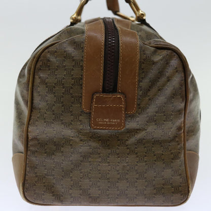 Luxury CELINE Macadam Canvas Boston Bag Coated Canvas Brown 70631
