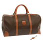 Luxury CELINE Macadam Canvas Boston Bag PVC Brown 70634