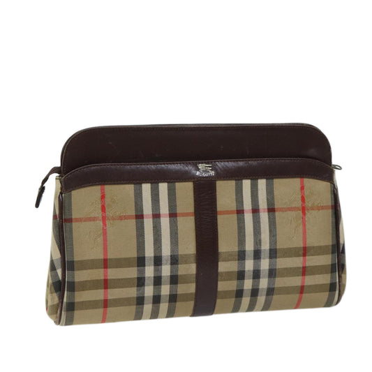 Burberry BURBERRYSs Nova Canvas Beige Clutch Bag