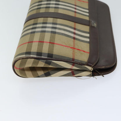 Burberry BURBERRYSs Nova Canvas Beige Clutch Bag