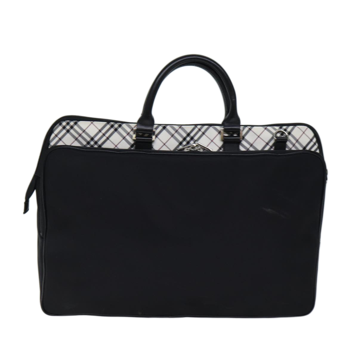 Burberry label Auth Canvas Black Handbag