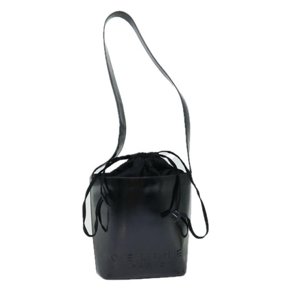 Luxury CELINE Shoulder Bag Enamel Black 70828