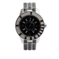Christian Dior Stainless Steel Christal Diamond Bezel 33 MM Quartz Watch Black Diamond Dial CD114311