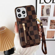 Tri-fold zipper phone case for samsung