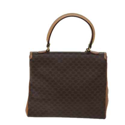 Luxury CELINE Macadam Canvas Hand Bag PVC Brown 71007