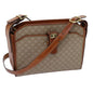Luxury CELINE Macadam Canvas Shoulder Bag Beige 71426