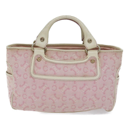 Luxury CELINE C Macadam Canvas Hand Bag Pink 71536