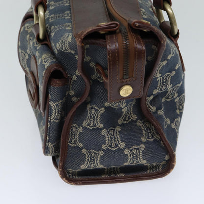 Luxury CELINE Macadam Canvas Hand Bag Blue 71539