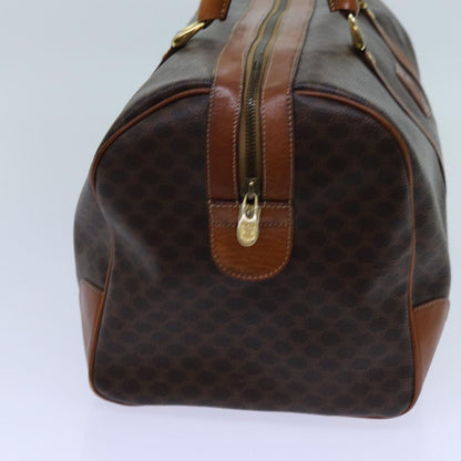 Luxury CELINE Macadam Canvas Boston Bag PVC Brown 71547