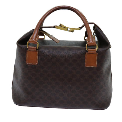 Luxury CELINE Macadam Canvas Hand Bag PVC Brown 71883
