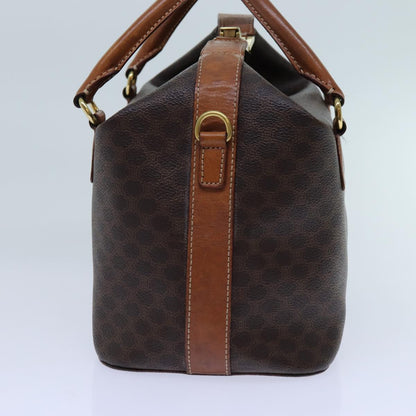 Luxury CELINE Macadam Canvas Hand Bag PVC Brown 71883