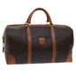 Luxury CELINE Macadam Canvas Boston Bag PVC Brown 71886