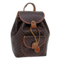 Luxury CELINE Macadam Canvas Backpack PVC Brown 71899