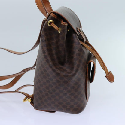 Luxury CELINE Macadam Canvas Backpack PVC Brown 71899