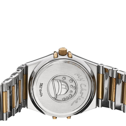 Stainless Steel 18K Yellow Gold Diamond Bezel Mother of Pearl 25.5mm Constellation My Choice Quartz Watch 1376.71.00