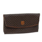 Luxury CELINE Macadam Canvas Clutch Bag PVC Brown 72089