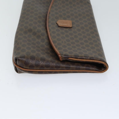 Luxury CELINE Macadam Canvas Clutch Bag PVC Brown 72089