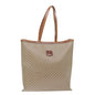 Luxury CELINE Macadam Canvas Shoulder Bag Beige 72092