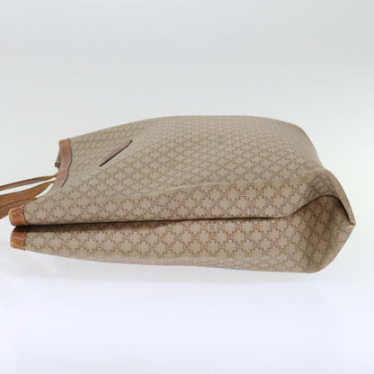 Luxury CELINE Macadam Canvas Shoulder Bag Beige 72092