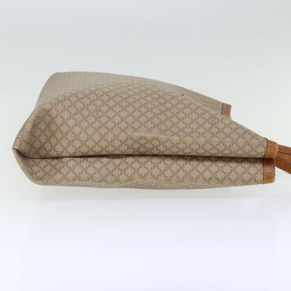 Luxury CELINE Macadam Canvas Shoulder Bag Beige 72092