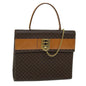 Luxury CELINE Macadam Canvas Hand Bag PVC Brown 72184
