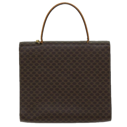 Luxury CELINE Macadam Canvas Hand Bag PVC Brown 72184