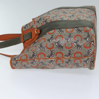 Luxury CELINE C Macadam Canvas Tote Bag Orange 72422