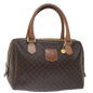 Luxury CELINE Macadam Canvas Hand Bag PVC Brown 72451