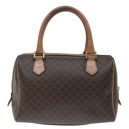 Luxury CELINE Macadam Canvas Hand Bag PVC Brown 72451