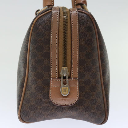 Luxury CELINE Macadam Canvas Hand Bag PVC Brown 72451