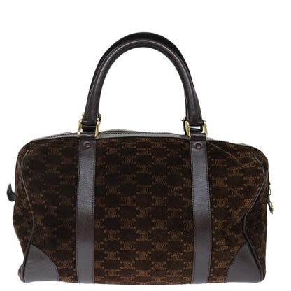 Luxury CELINE Macadam Canvas Boston Bag Brown 72454