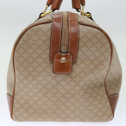 Luxury CELINE Macadam Canvas Boston Bag Beige 72470