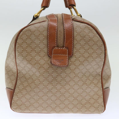 Luxury CELINE Macadam Canvas Boston Bag Beige 72470